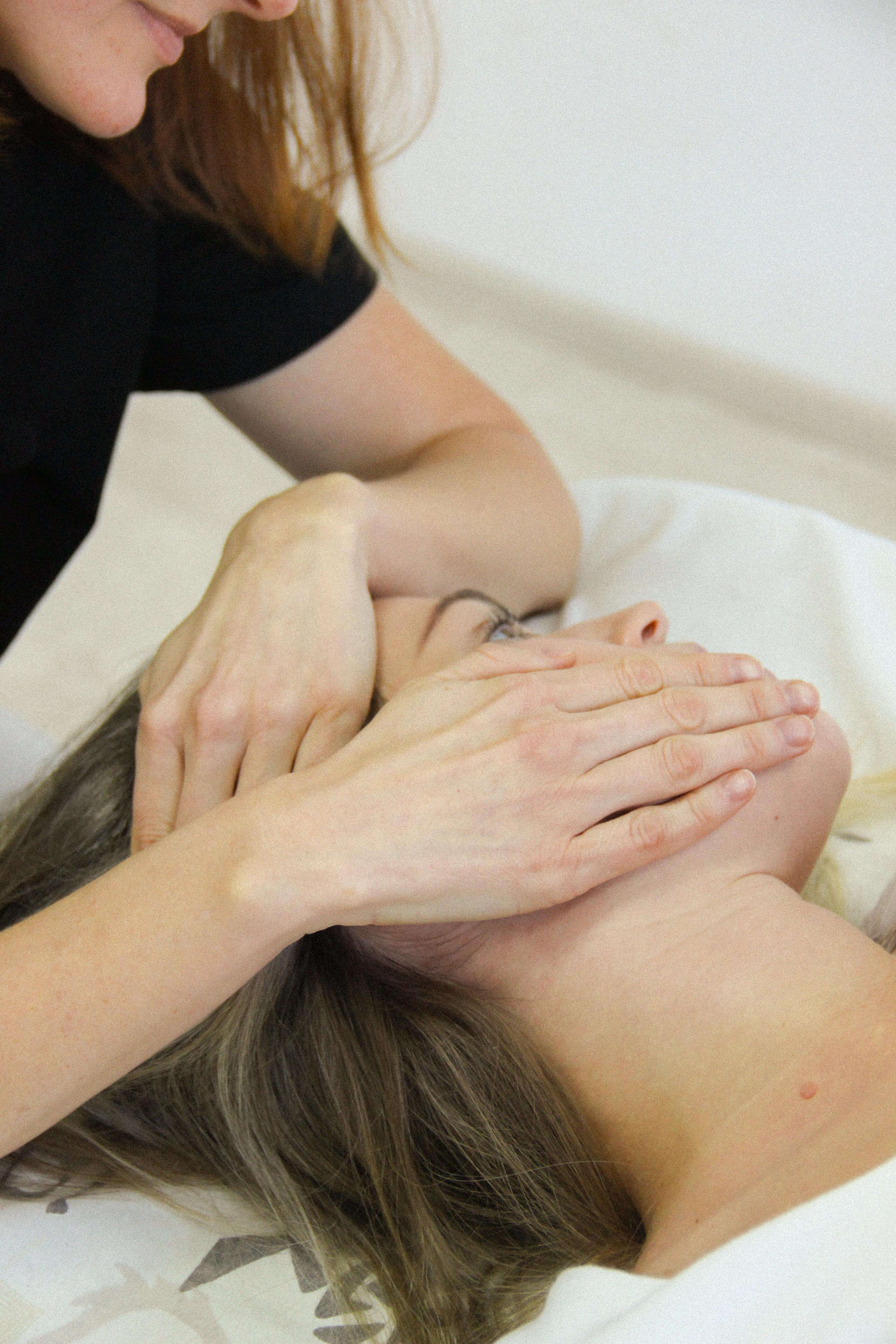 Gentle cranial therapy session